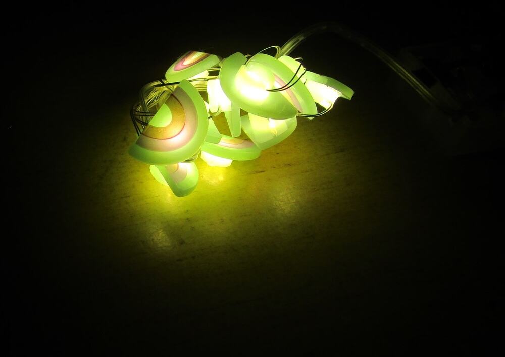 Greenbrier Rainbow LED String Lights 4 ft 10 count Battery Operated Party Crafts